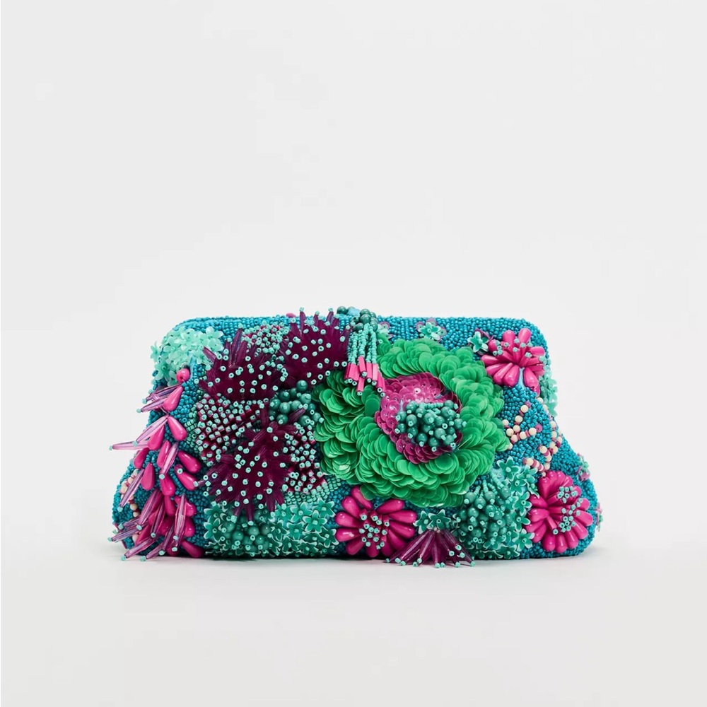 Multi color beaded bag